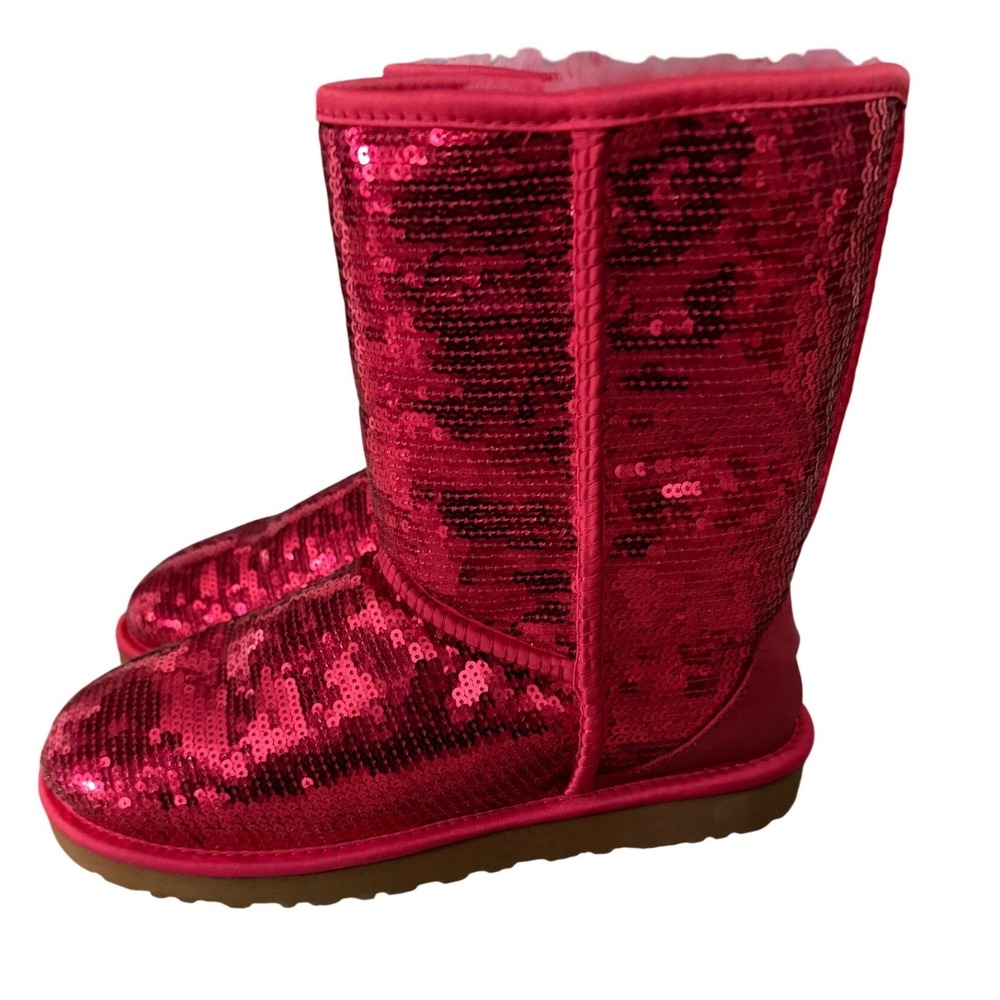 UGG Australia Classic Short Sequin Ruby Red Sheep… - image 2